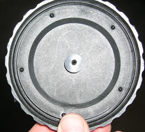 tank lid with gasket: bottom view